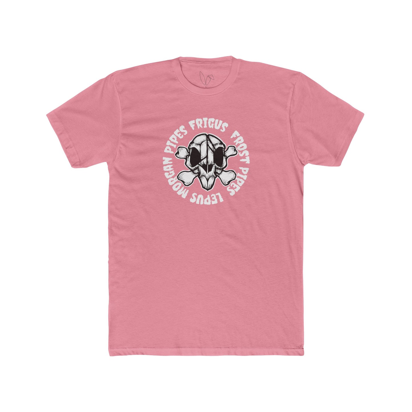 Unisex Cotton Crew Tee - Frost Pipes Skull Design