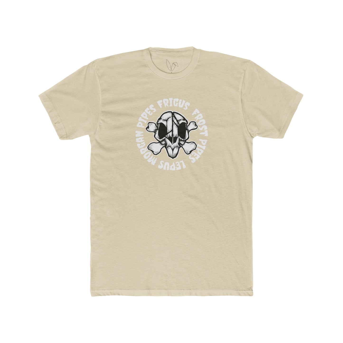 Unisex Cotton Crew Tee - Frost Pipes Skull Design