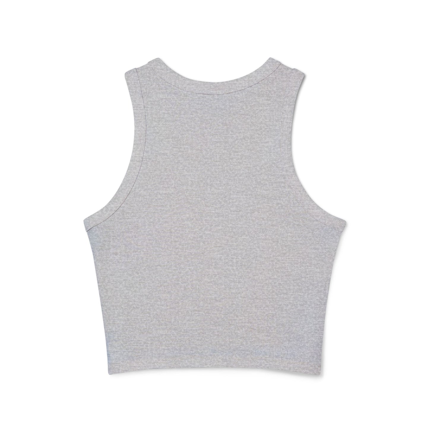 Minimalist Style Women's Micro Rib Racer Tank Top with Abstract Design