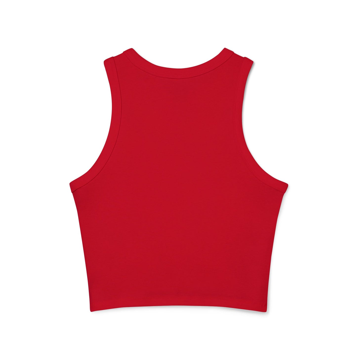 Minimalist Style Women's Micro Rib Racer Tank Top with Abstract Design