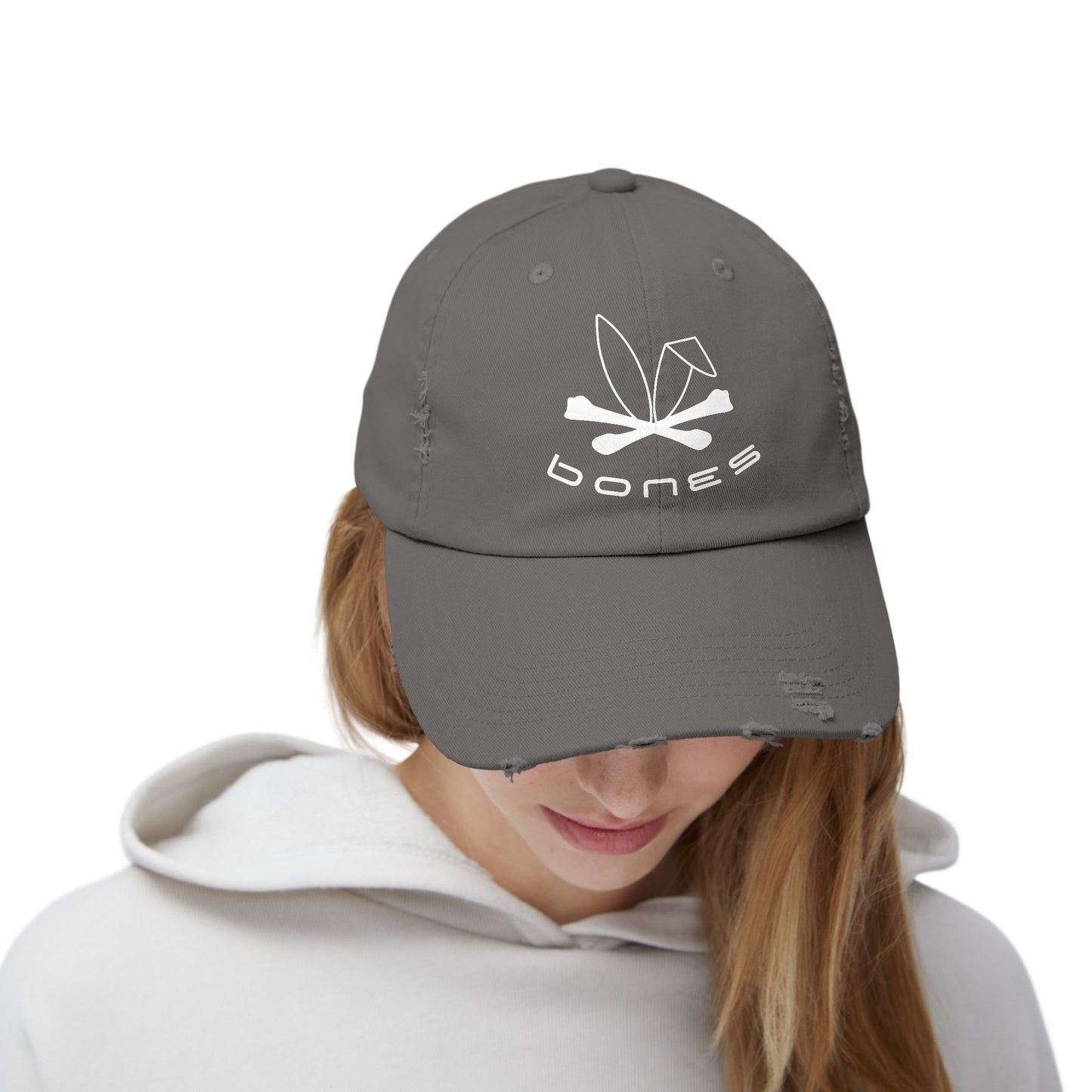 Distressed Bones Cap - Casual Vintage Style for Everyday Wear