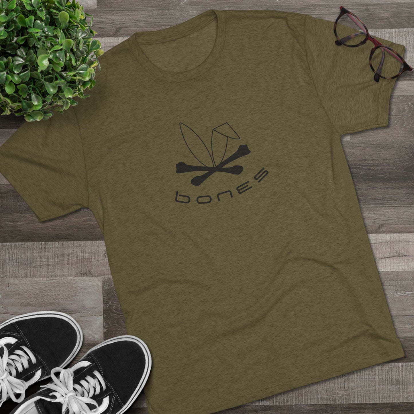 Bones Graphic Unisex Tri-Blend Crew Tee