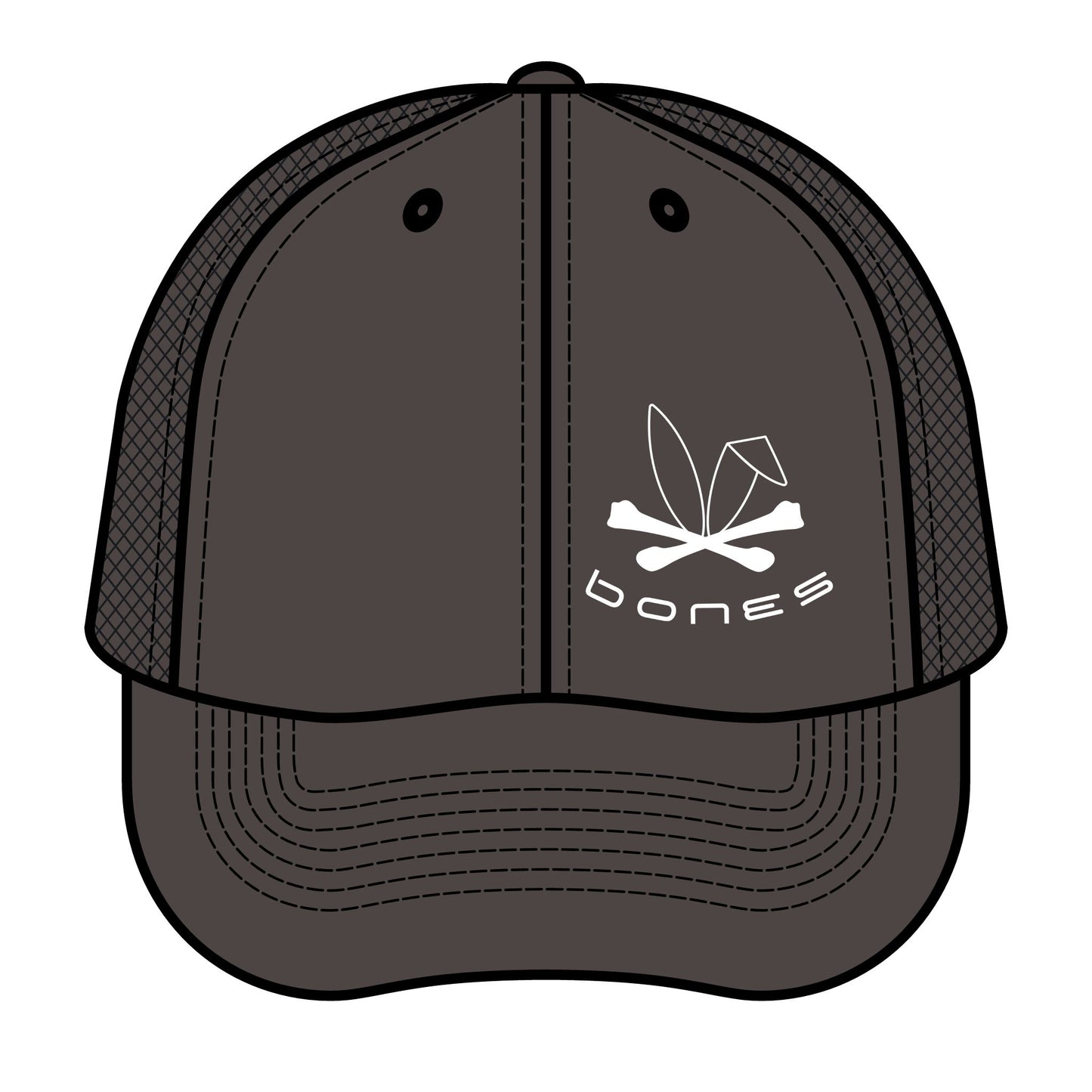 Vintage Bones Trucker Hat - Retro Style for Outdoor Enthusiasts