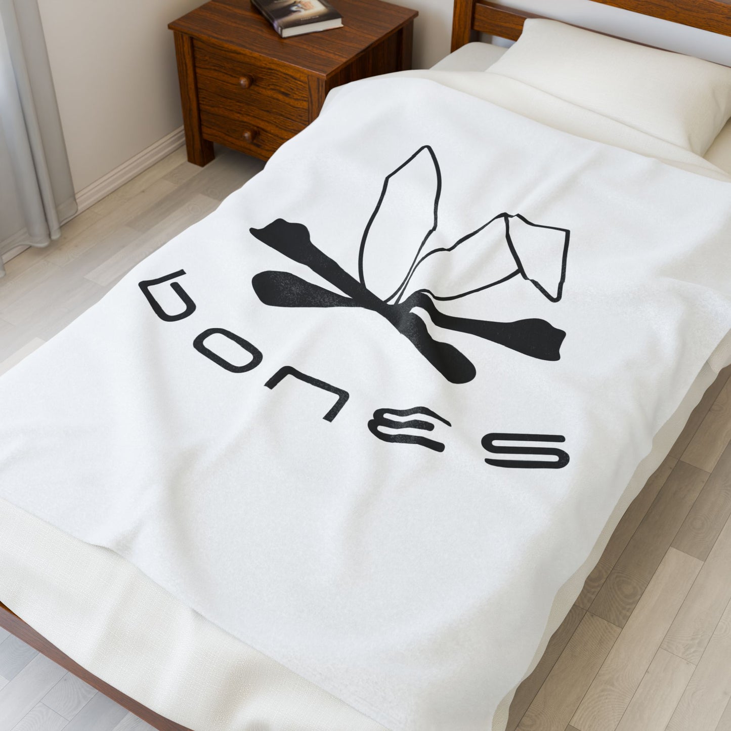 Bones Graphic Velveteen Plush Blanket